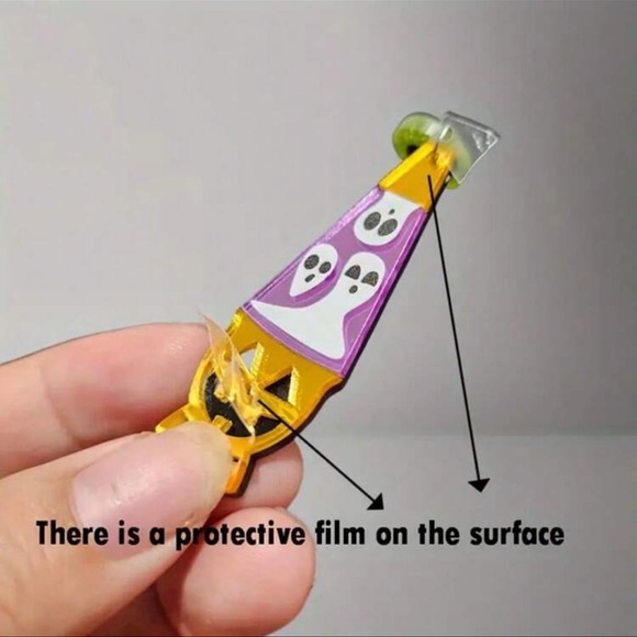 Halloween Ghost Lava Lamp Earrings - Picture 4 of 5